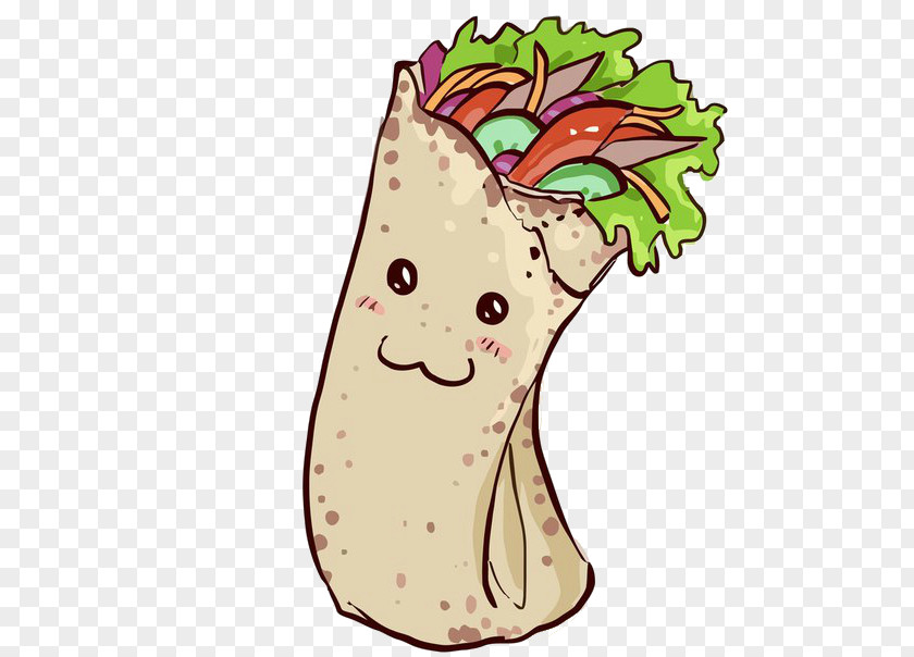 Vegetable Shawarma Kati Roll Fast Food Street Burrito PNG