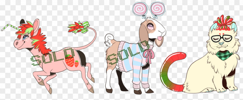 Food Doodle Deer Horse Christmas Ornament Clip Art PNG