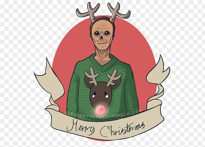 Reindeer Christmas Ornament Antler Animated Cartoon PNG