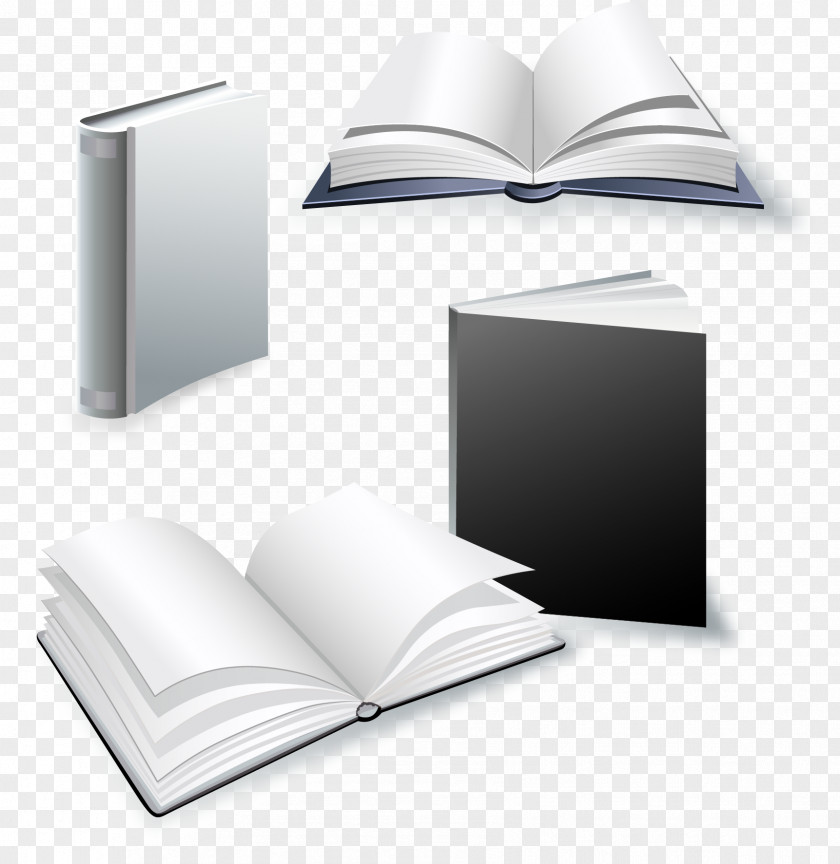 Vector Books Hardcover Book Cover Three-dimensional Space PNG