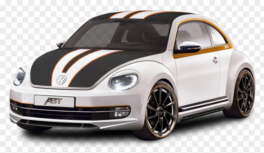White Volkswagen Beetle Car 2012 New PNG