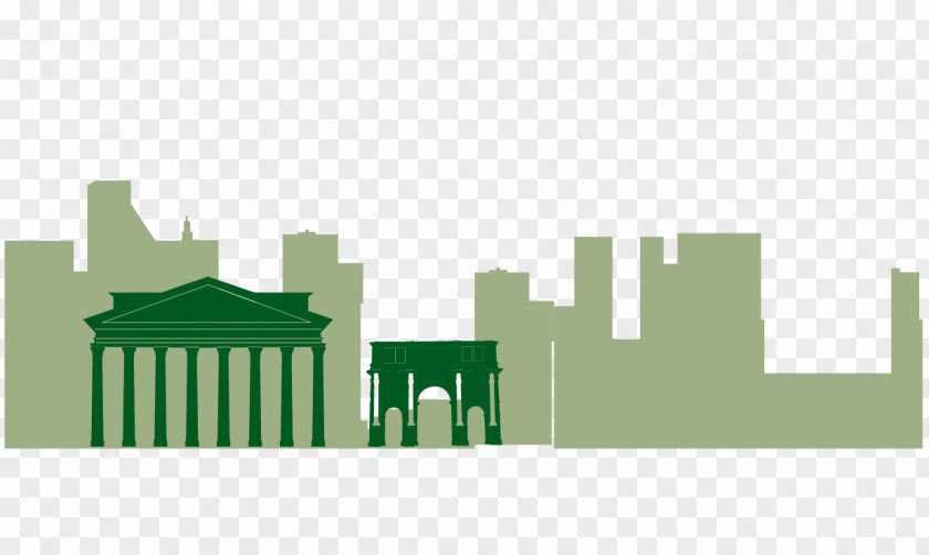Green Building Silhouette Abroad Landscape Architecture PNG