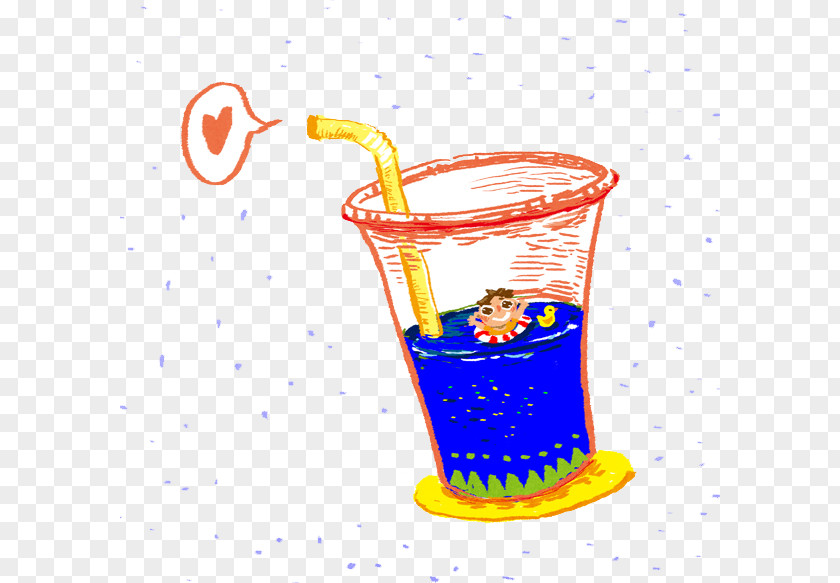 Hand Drawn Drinks Coffee Drinking Straw Cup PNG