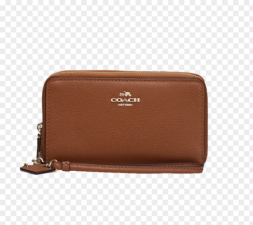 Ms. Brown Leather Wallet COACH Download PNG