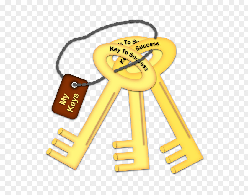 Success Key Chains Cartoon Clip Art PNG
