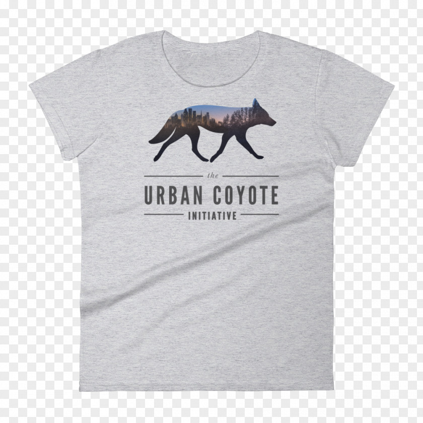 Urban Women Coyote Dog Art T-shirt PNG