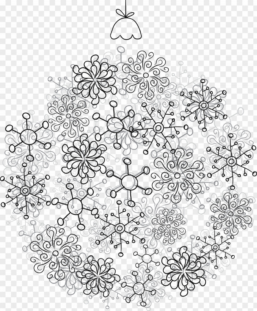 Vector Snowflakes Santa Claus Christmas Ornament Ball PNG