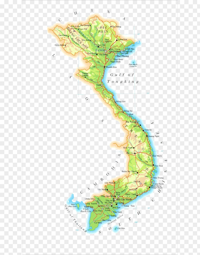 Vietnam Map War Laos North PNG