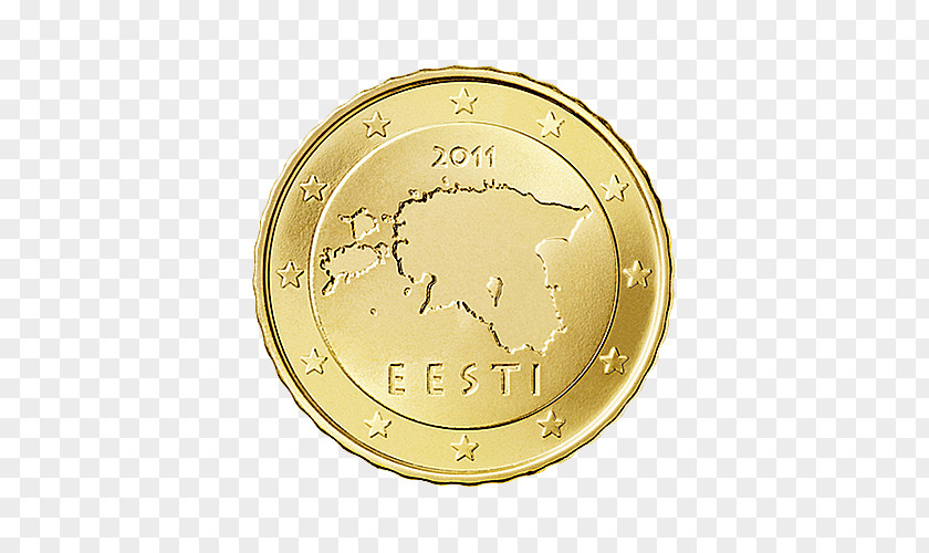 Coin 10 Euro Cent Estonia 20 PNG