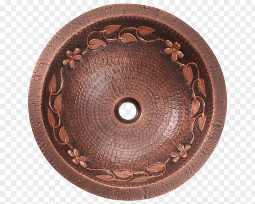 Copper Plate Bowl Sink PNG