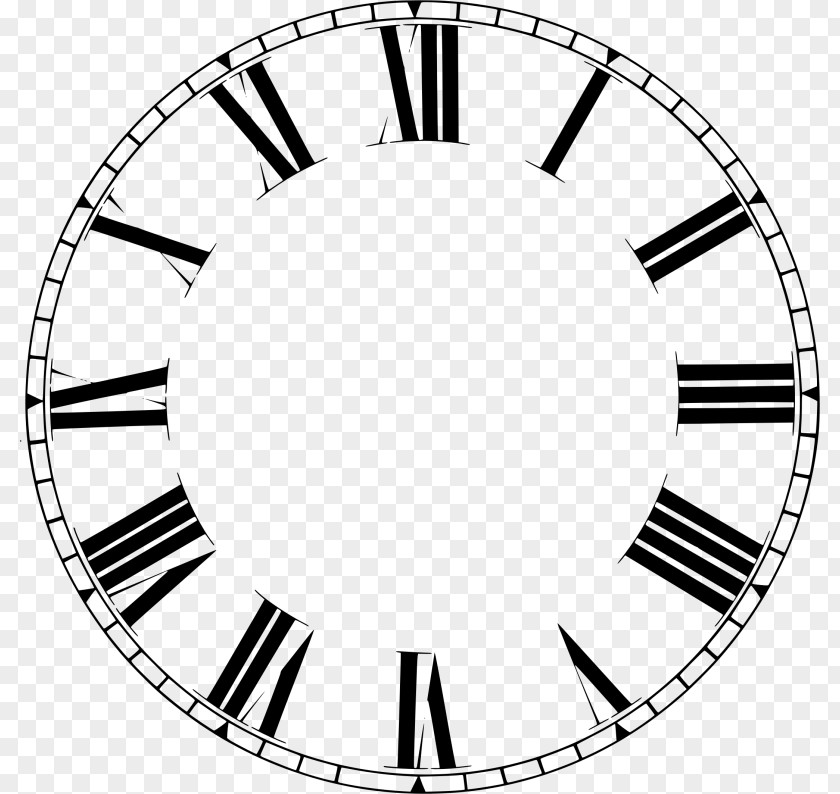 Clock Face Roman Numerals Dial Clip Art PNG