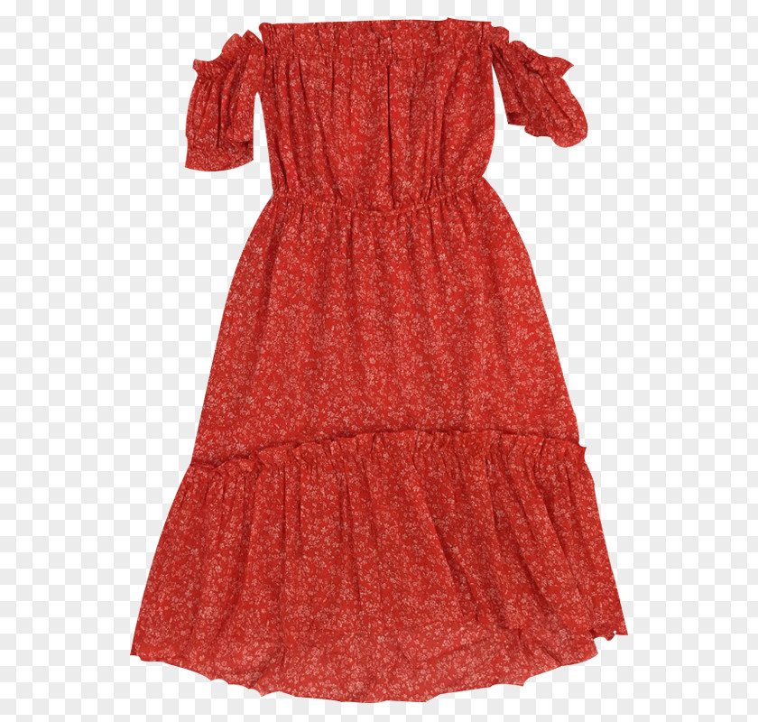 Collar Red Dress Skirt PNG