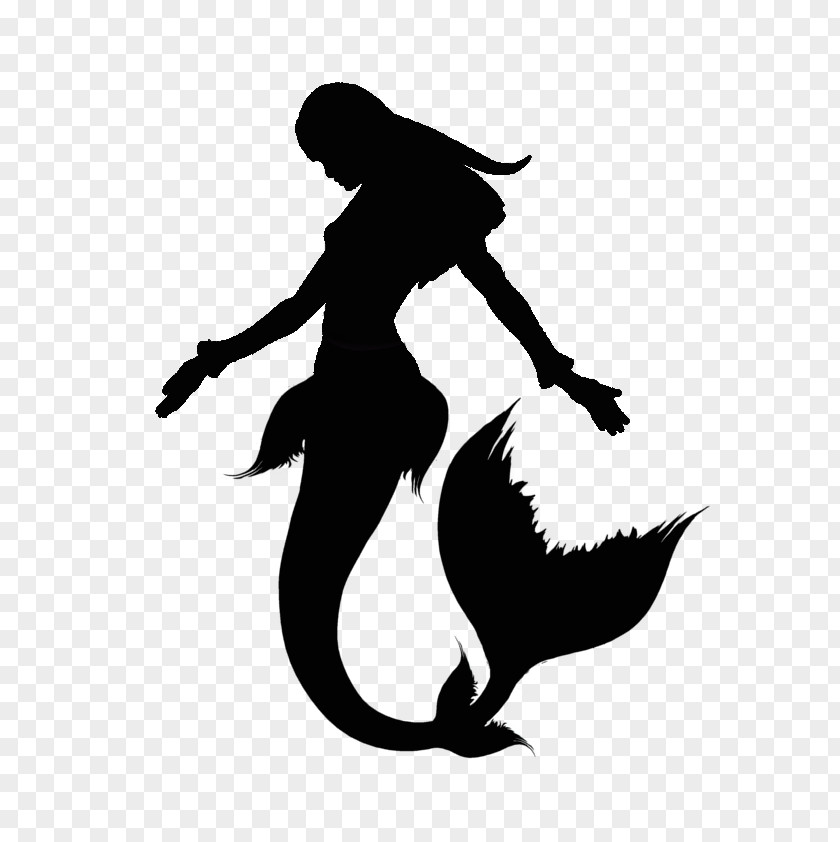 Headshot Silhouette Ariel Mermaid Drawing Clip Art PNG