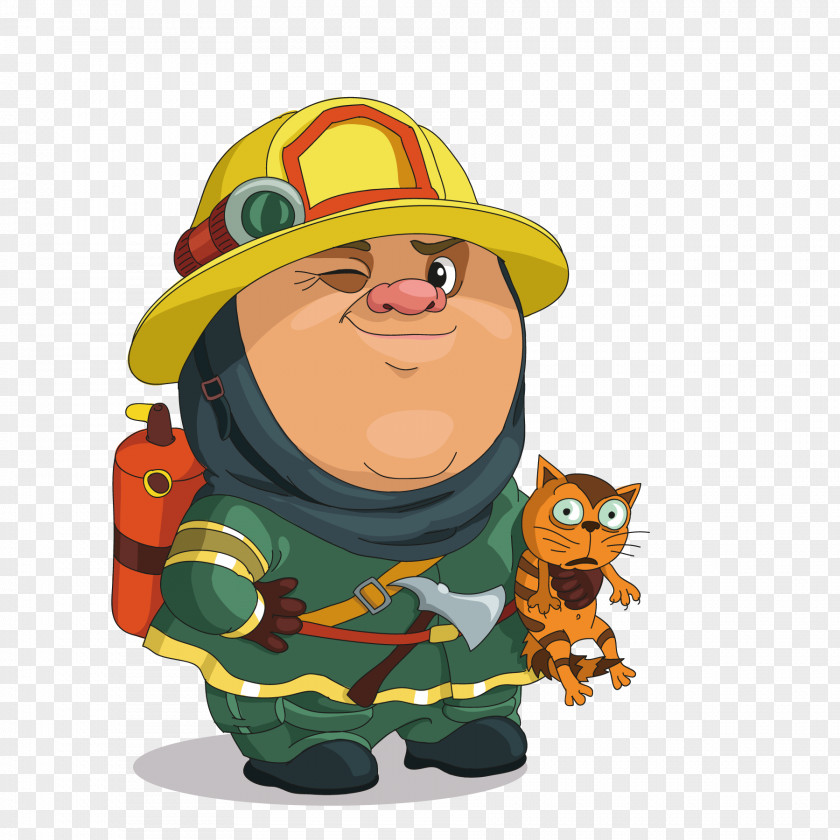Lovely Firefighter Download Cartoon Clip Art PNG