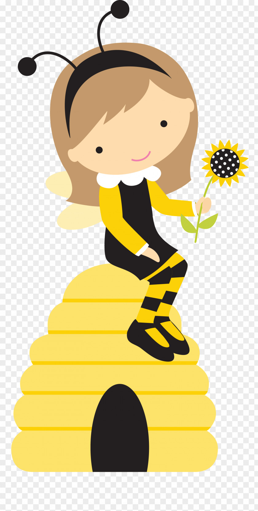 Vector Cute Cartoon Chef Bumblebee Honey Bee Beehive Clip Art PNG