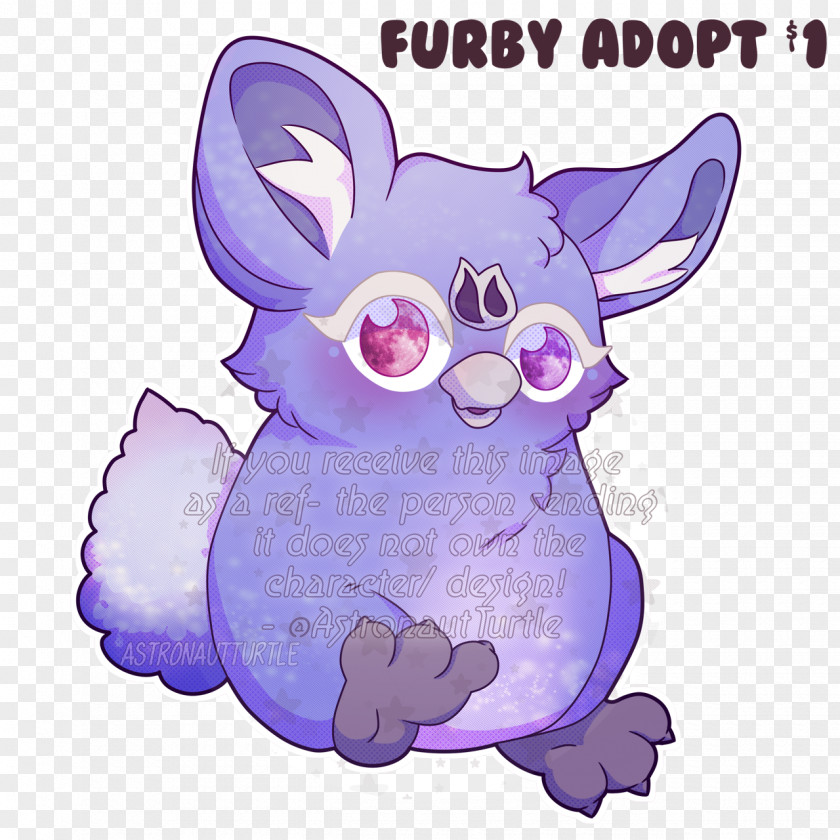 Furby Watercolor Dog Whiskers Adoption Clip Art Illustration PNG