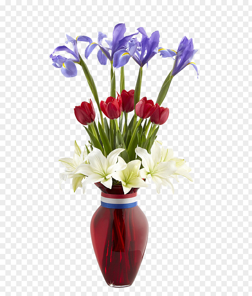 Lily Tulip Flower Arrangement Bouquet FTD Companies Blue PNG