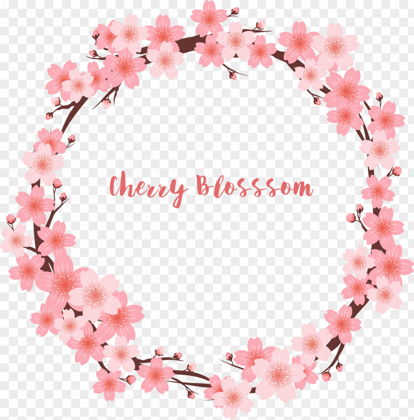 Pink Romantic Peach Rosette Cherry Blossom Sales PNG