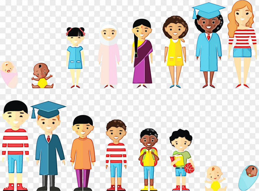 Style Happy People Cartoon Clip Art Child Sharing PNG