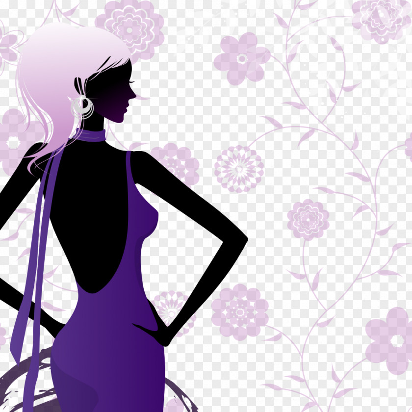 Beautiful Silhouette Figures FIG. Graphic Design Download PNG