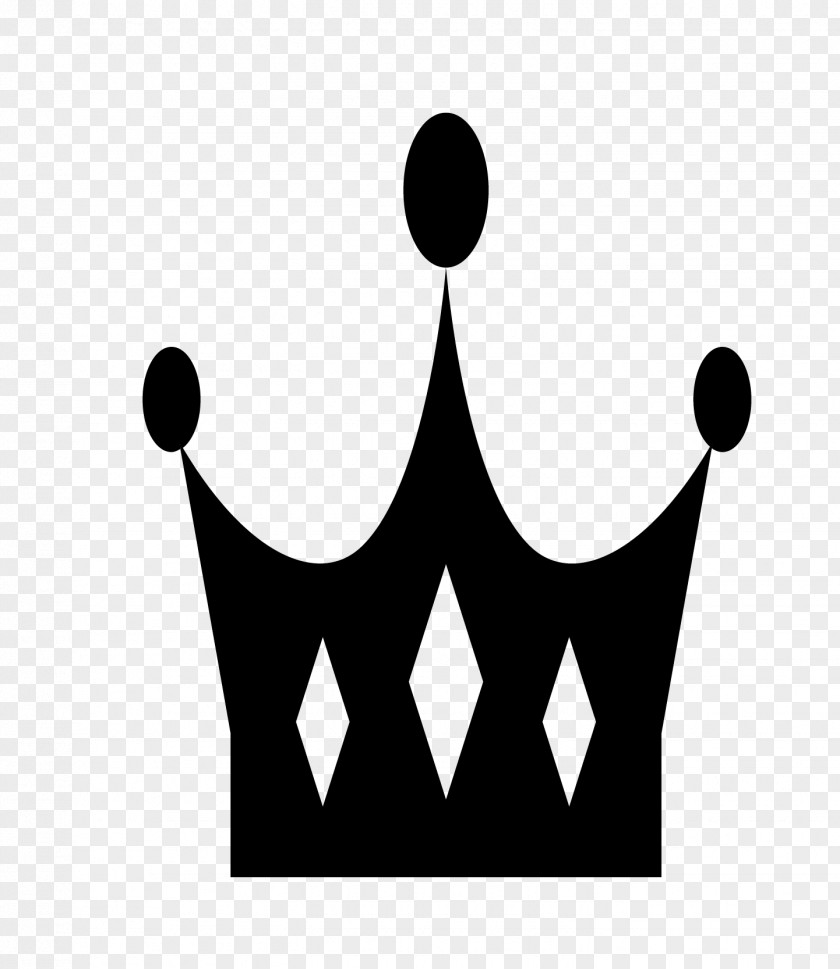 Cartoon Black And White Crown Logo Pattern PNG