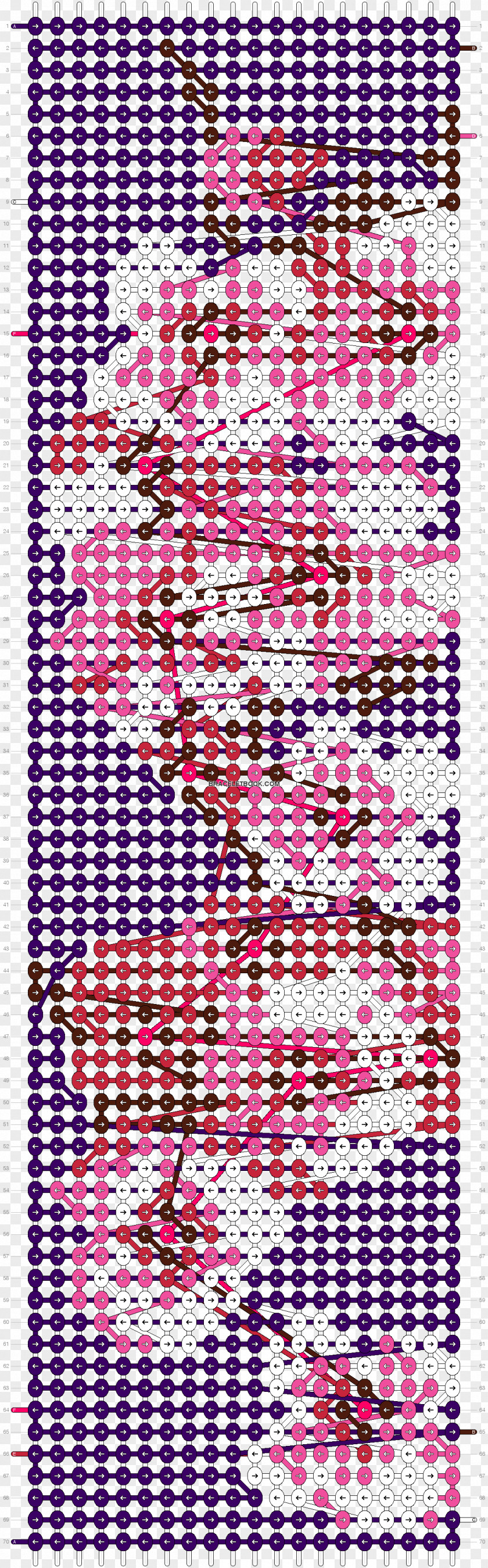 Friendship Bracelet Pattern Bead Pink PNG