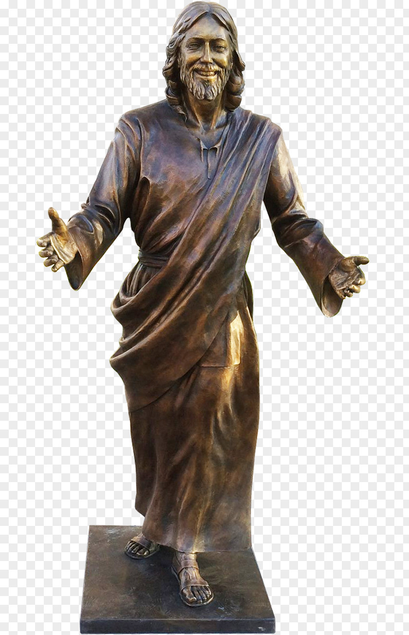 Jesus The Thinker Christ Redeemer Bronze Sculpture Statue PNG