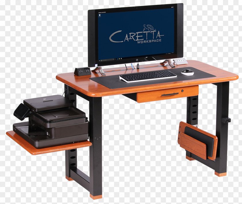 Office Desk Table Computer Furniture Shelf PNG