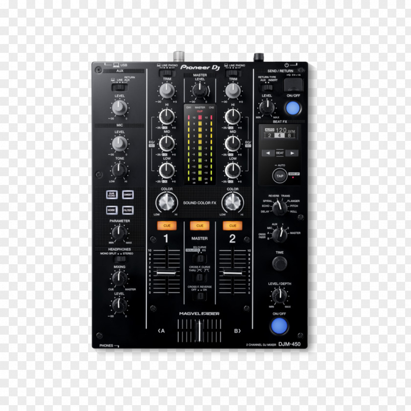Audio Mixers DJ Mixer Pioneer DJM-450 PNG