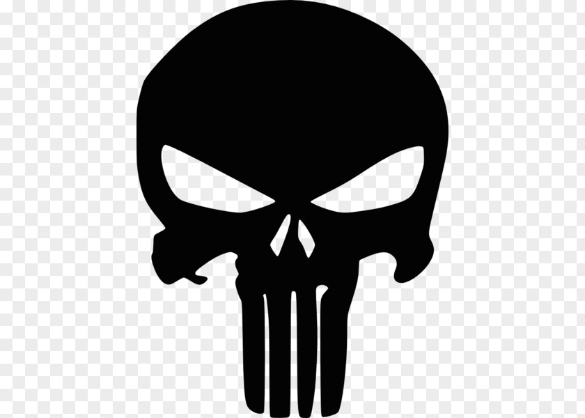 Skull Punisher Decal Crossbones Stencil PNG