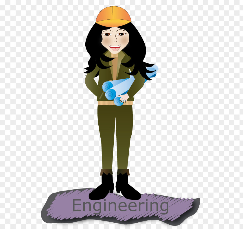 WOMAN ENGINEER Headgear Clip Art PNG