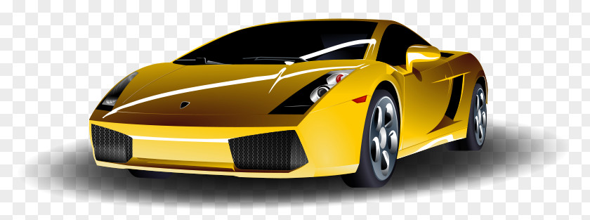 Yellow Cartoon Car Lamborghini Gallardo Sports Aventador PNG