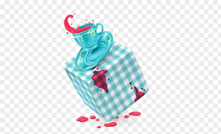 Box 26 Table Crash Heart Turquoise PNG