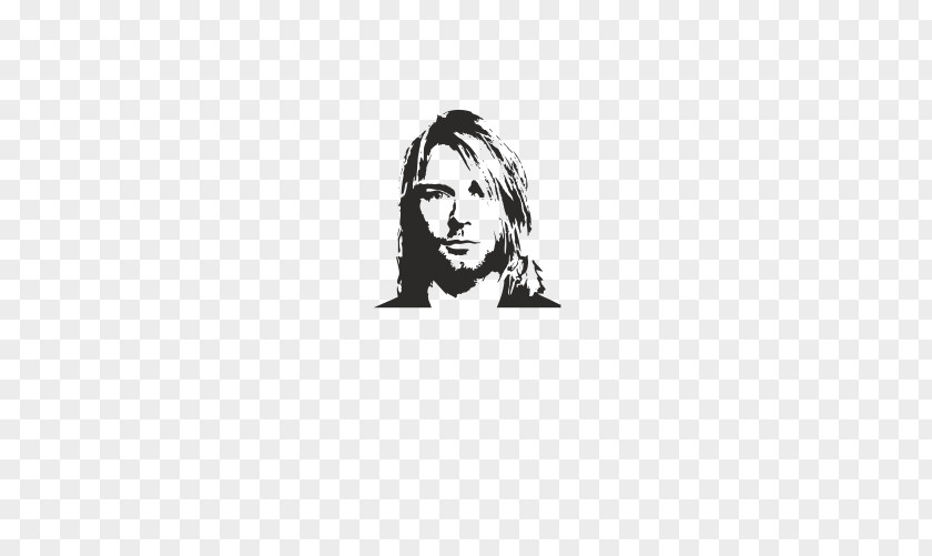 Kurt Cobain Stencil Drawing Portrait PNG