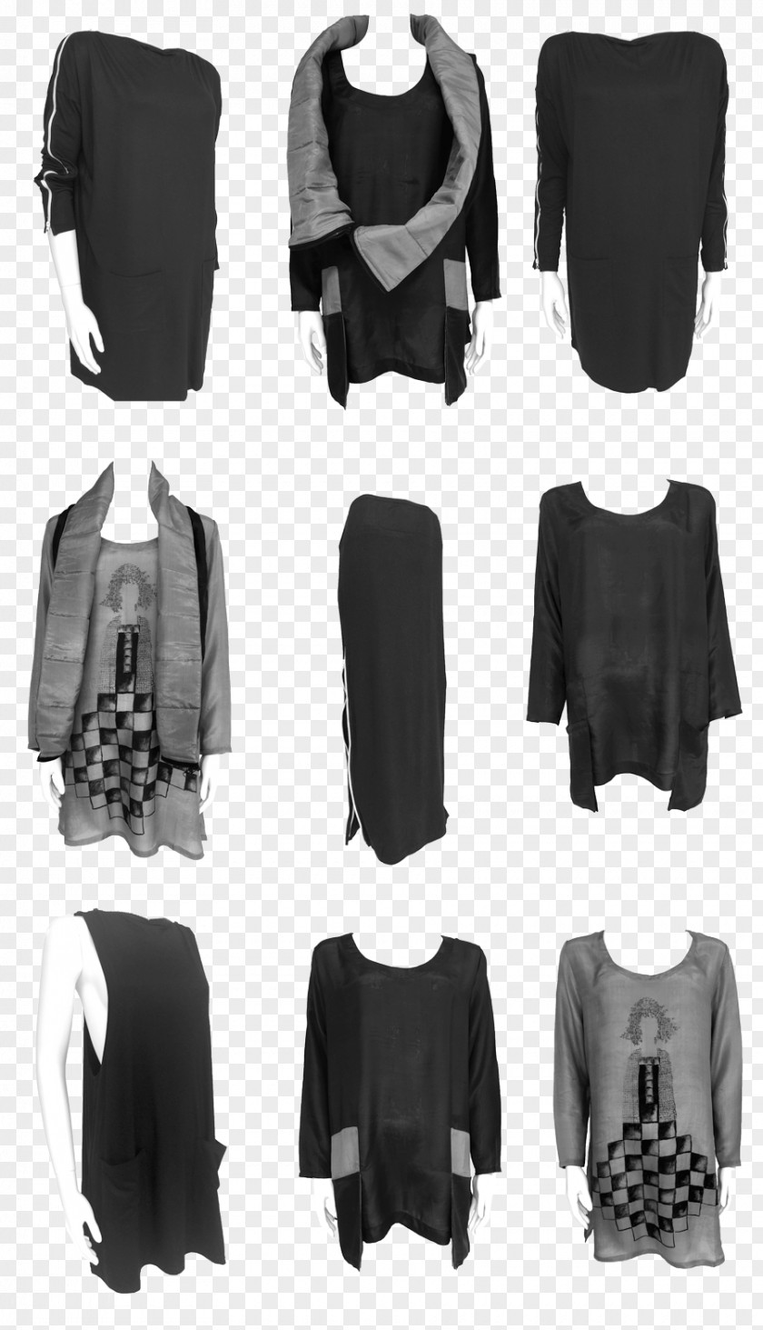 New Collection Clothing Fashion Sleeve Little Black Dress Outerwear PNG