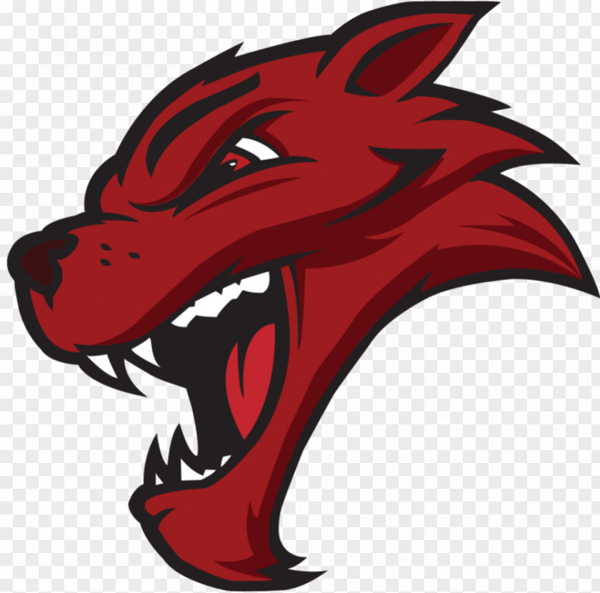 Wolf Gray Kuchi Dog Logo Red Clip Art PNG