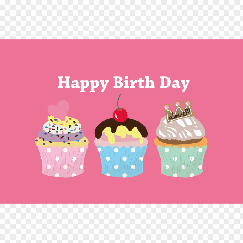Cake Cupcake Birthday Frosting & Icing Greeting Note Cards PNG