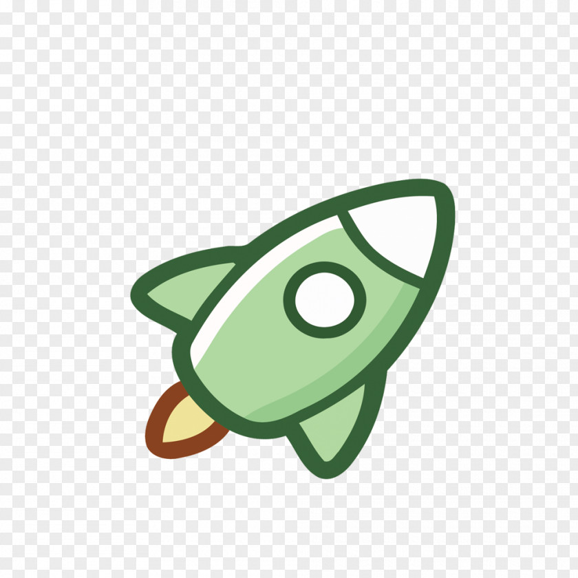 Cartoon Green Small Rocket Business Logo YouTube PNG