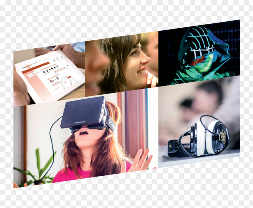 Collage Oculus Rift Advertising Plastic VR PNG