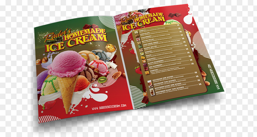 Ice Cream Menu Fast Food Junk Convenience PNG