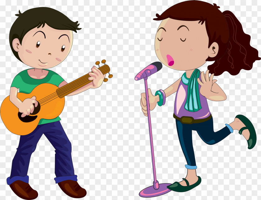 And The 2 Band Microphone Singing Cartoon Royalty-free PNG