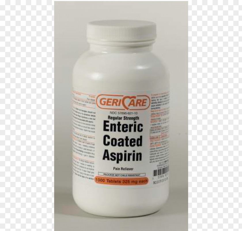 Bottle Dietary Supplement Liquid Aspirin Enteric Coating PNG