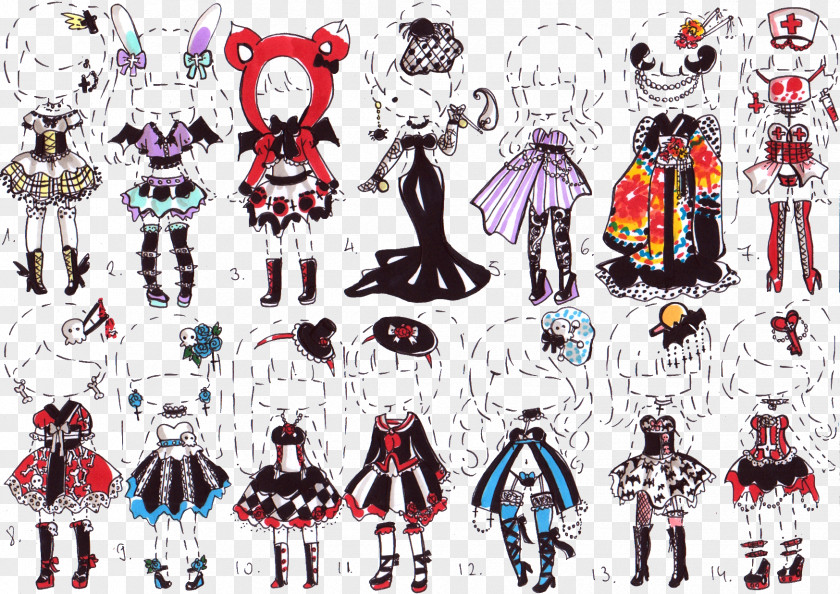 Carnival Outfits Drawing Goth Subculture Clothing DeviantArt PNG