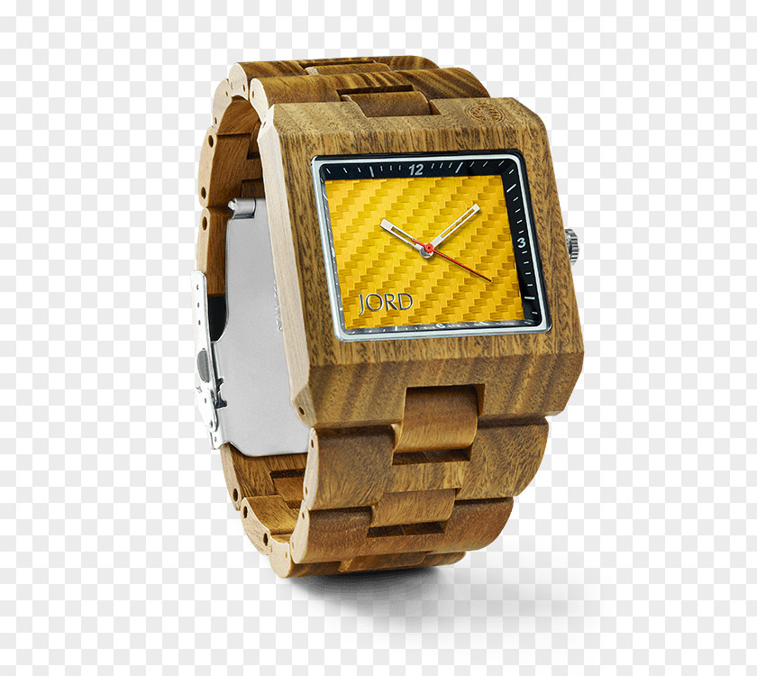 Watch Carbon Fibers Yellow Wood PNG