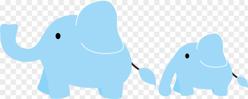 Cartoon Elephant Parent And Child Clipart. PNG