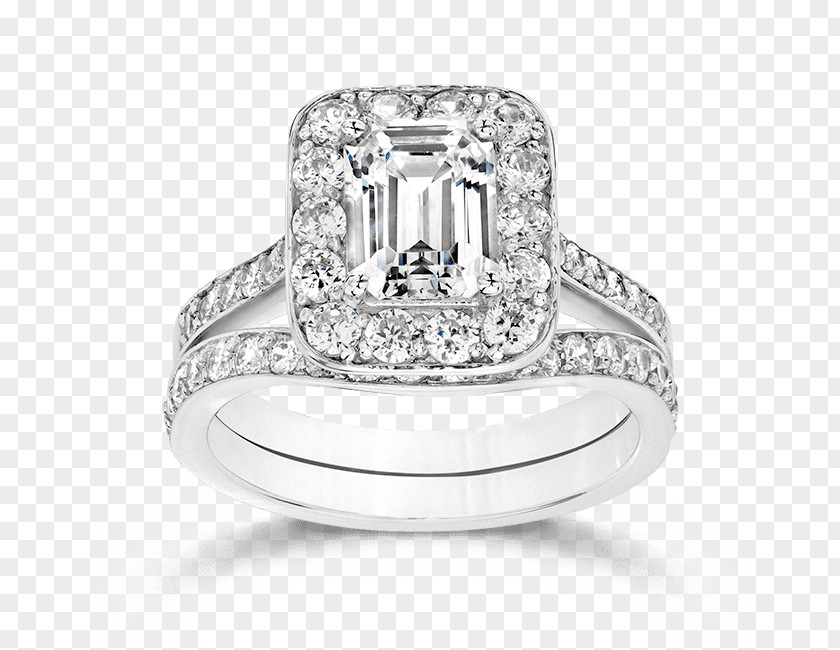 Emerald Cut Bridal Sets Engagement Ring Diamond Jewellery PNG