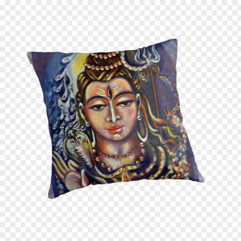 Angry Lord Shiva Throw Pillows Cushion PNG