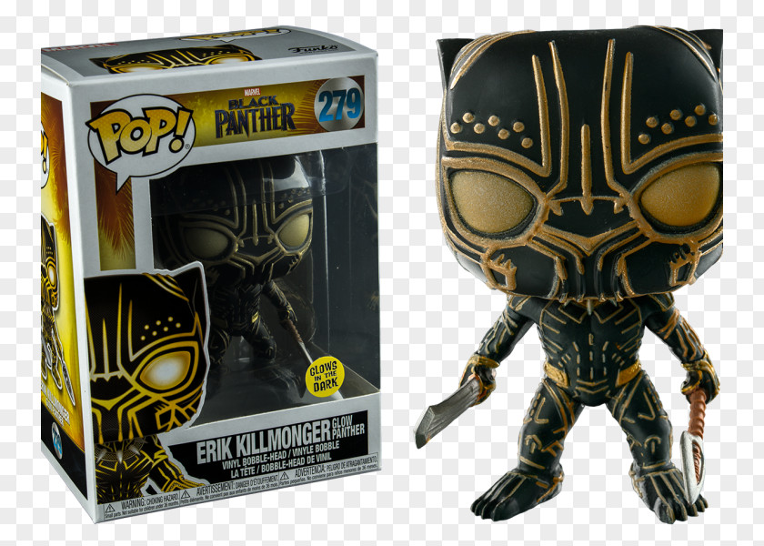 Erik Killmonger Black Panther Funko Man-Ape Toy PNG
