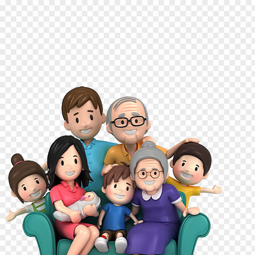 Family Cartoon Wallpaper PNG