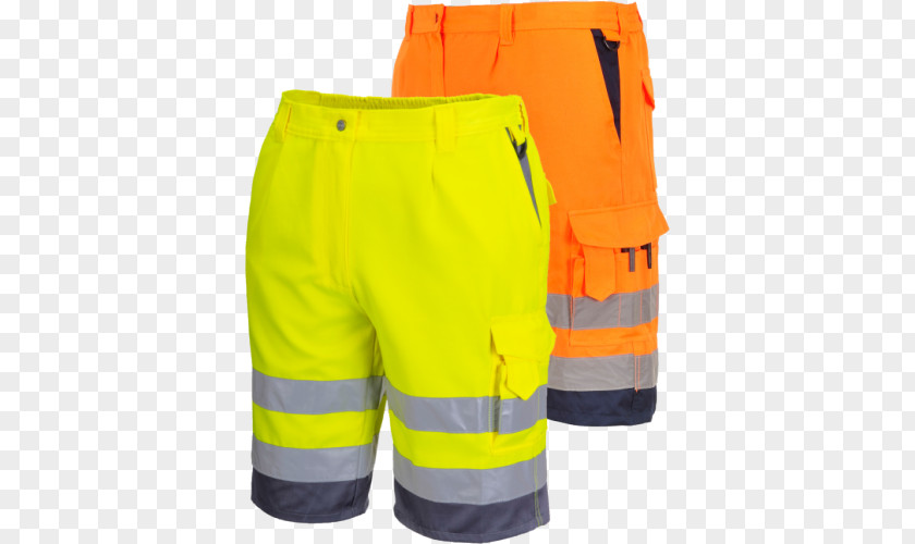 T-shirt Trunks Yellow Bermuda Shorts High-visibility Clothing PNG